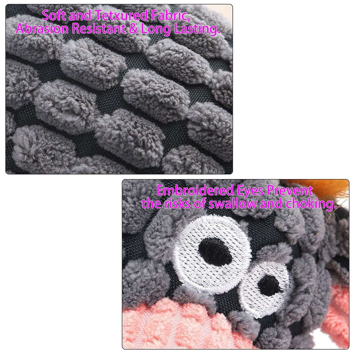Dog Chew Toy Squeaky Plush Toys Plush for Aggressive Chewers Chew Guard Pet Toys