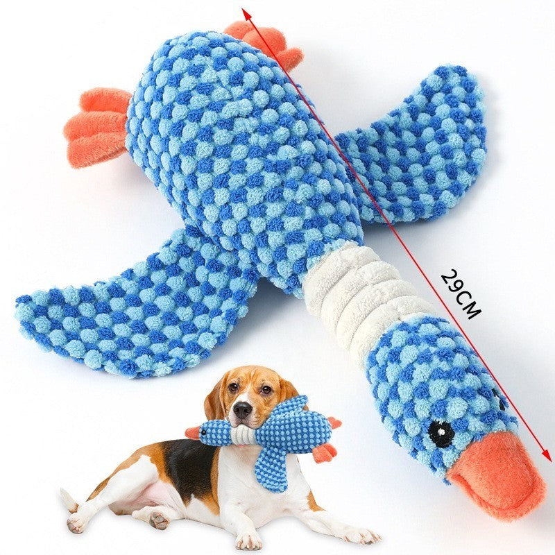 Indestructible Dog Toys for Aggressive Chewers Squeaky Plush Duck Pet Chew Toy
