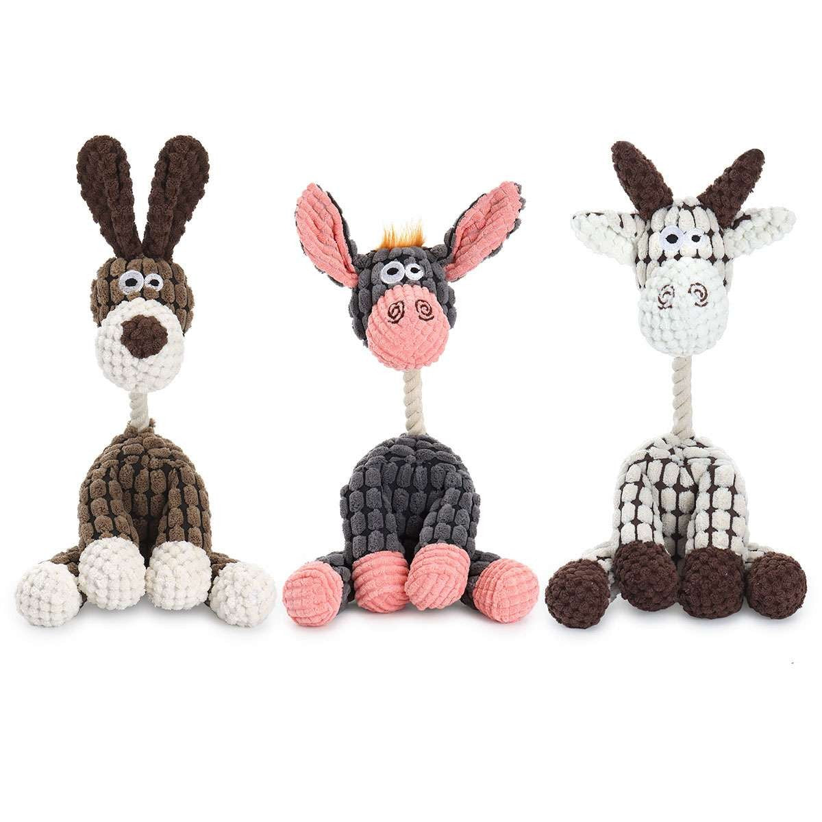 Dog Chew Toy Squeaky Plush Toys Plush for Aggressive Chewers Chew Guard Pet Toys