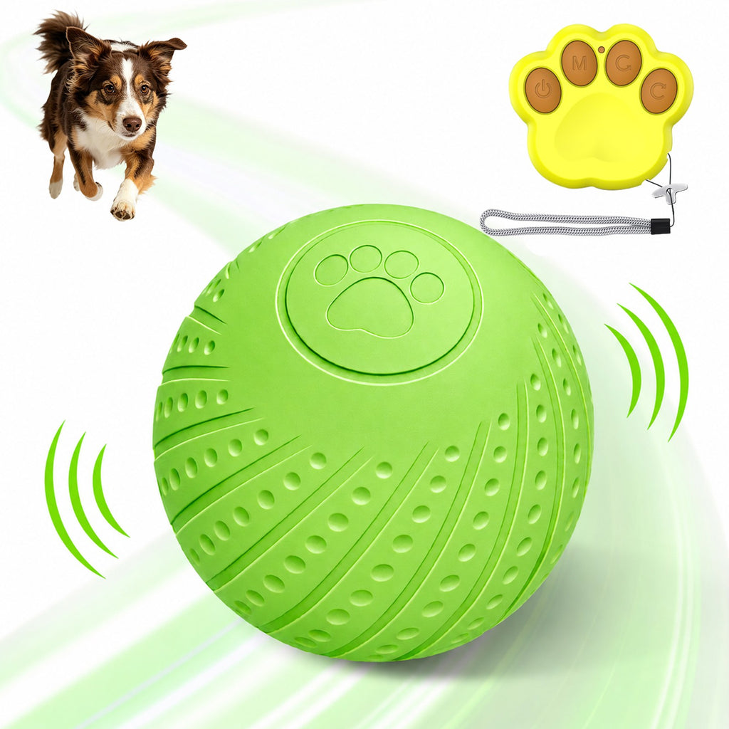 Remote-Controlled Interactive Dog Ball Toy: Silent Motion-Activated