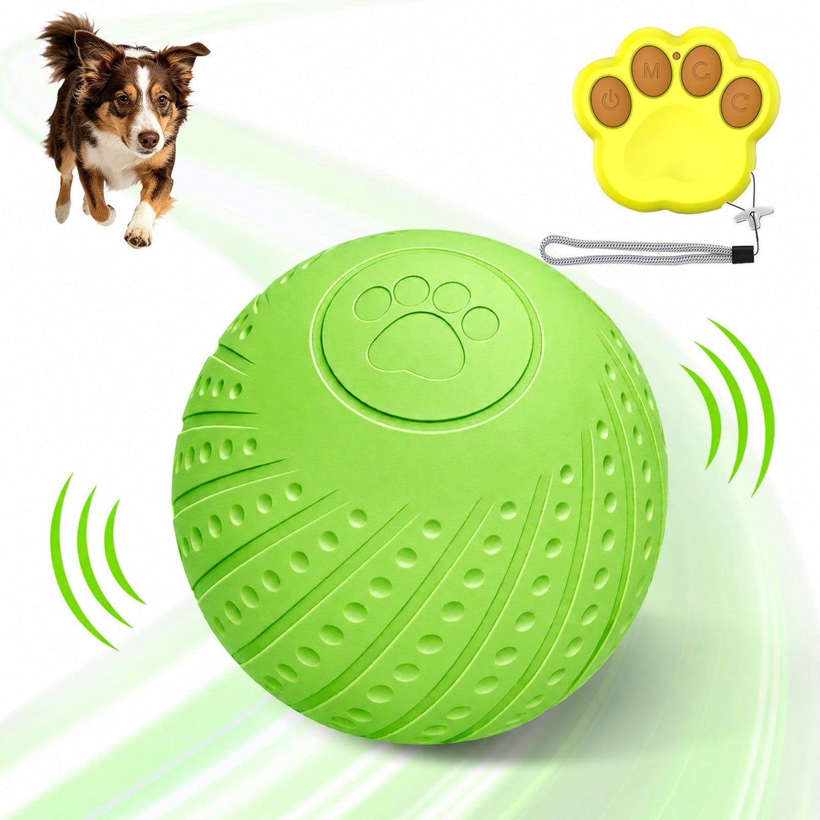 Remote-Controlled Interactive Dog Ball Toy: Silent Motion-Activated