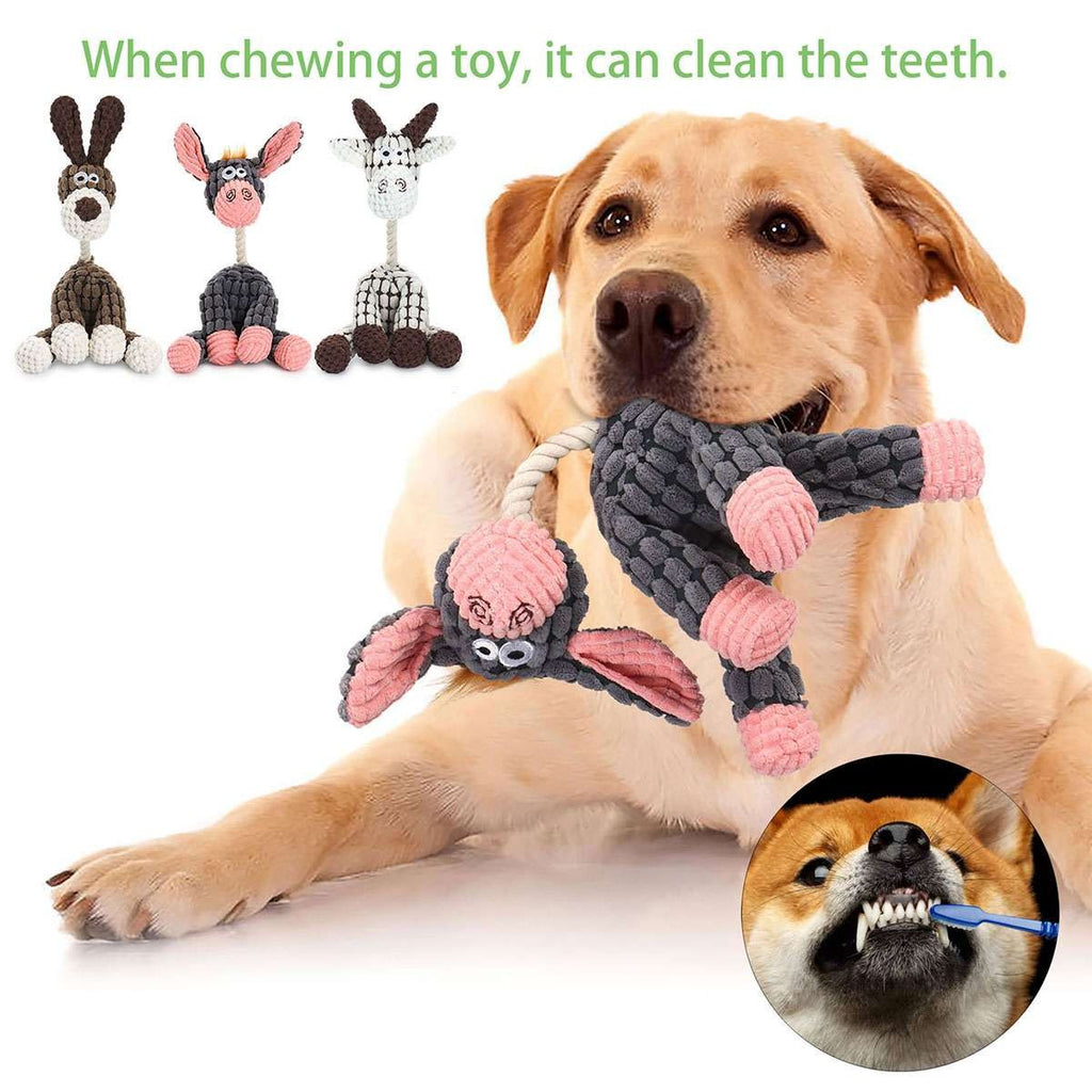 Dog Chew Toy Squeaky Plush Toys Plush for Aggressive Chewers Chew Guard Pet Toys