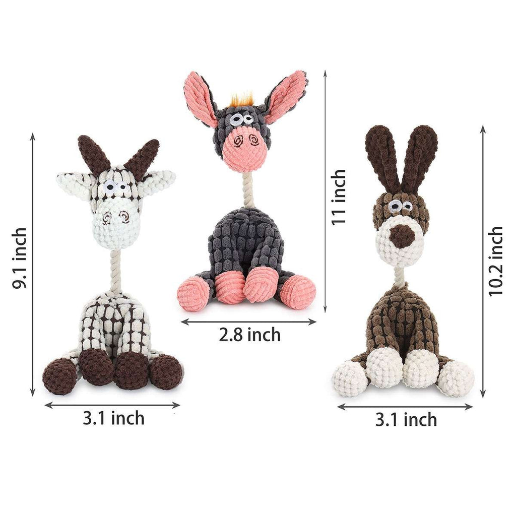 Dog Chew Toy Squeaky Plush Toys Plush for Aggressive Chewers Chew Guard Pet Toys