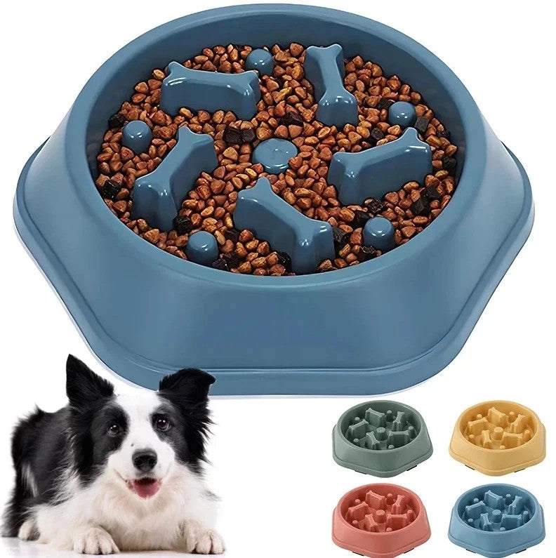 1 pc Slow Feeder Dog Bowl Anti-Slip Puzzle Dish for Small Medium Dogs**