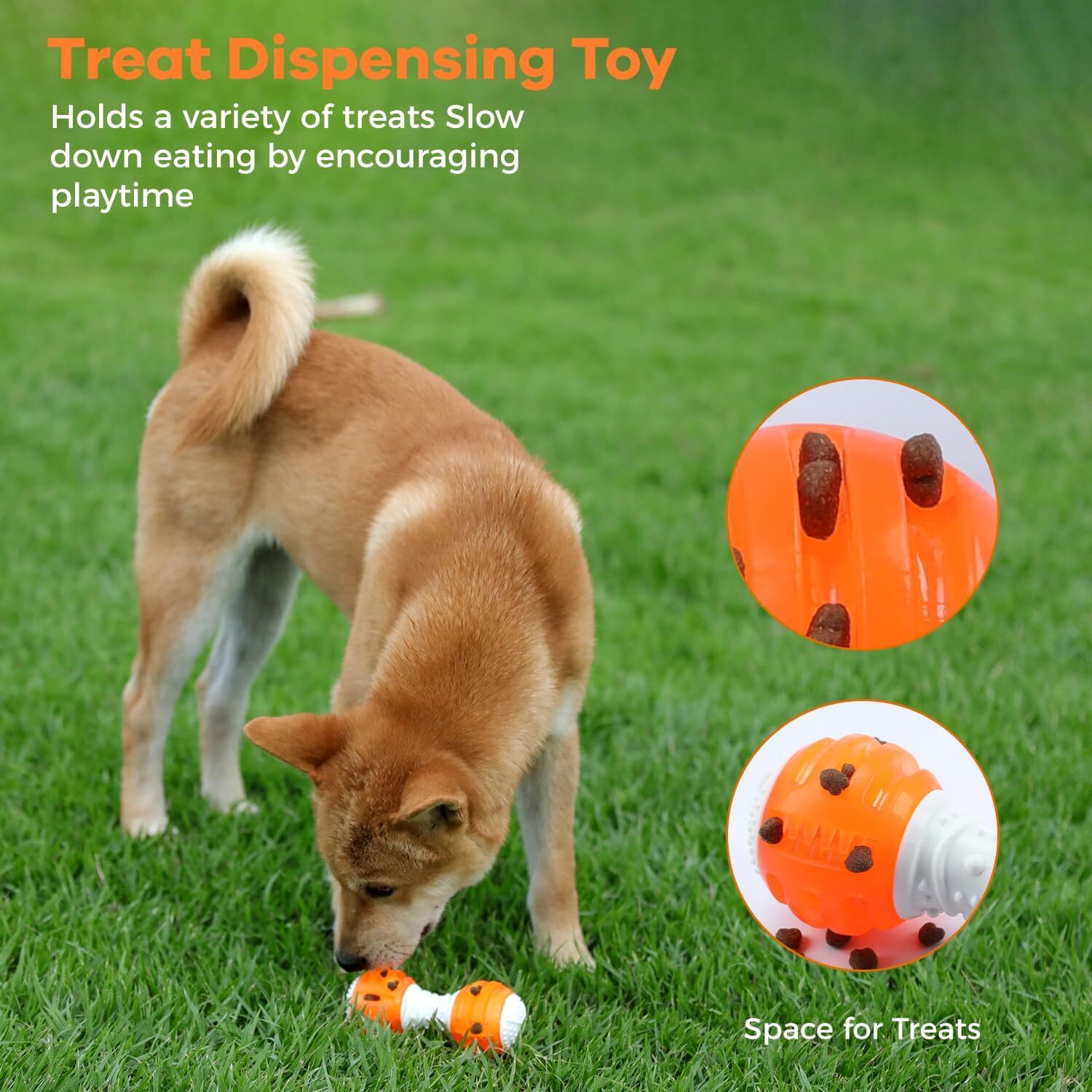 Tikaton Interactive Treat Dispensing Tough Durable Dog Puzzle Toy TrainingFeeder
