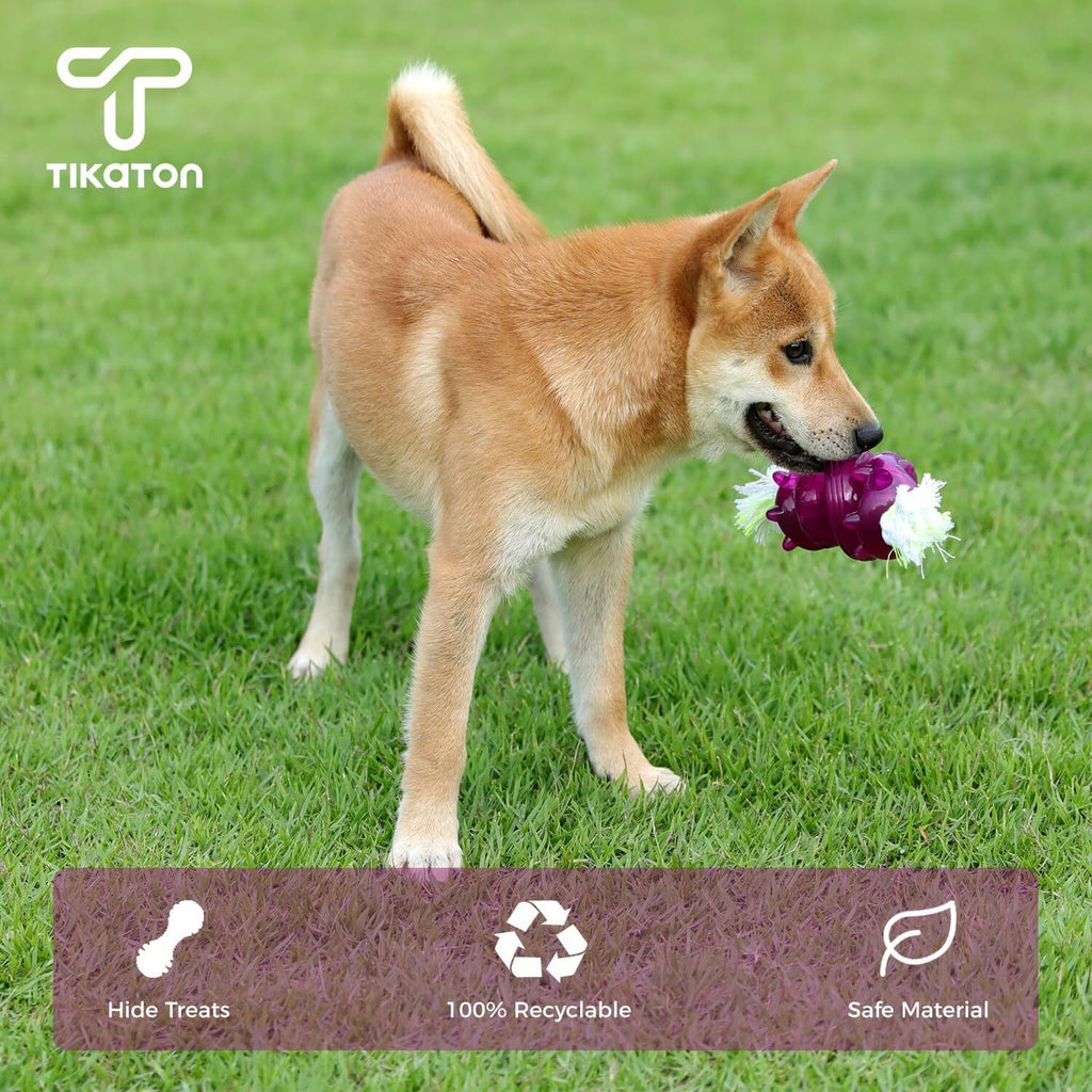 Tikaton Interactive Treat Dispensing Tough Durable Dog Puzzle Toy TrainingFeeder