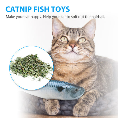 5 Pack Realistic Interactive Fish Cat Kicker Crazy Pet Toy Catnip Toys Gifts