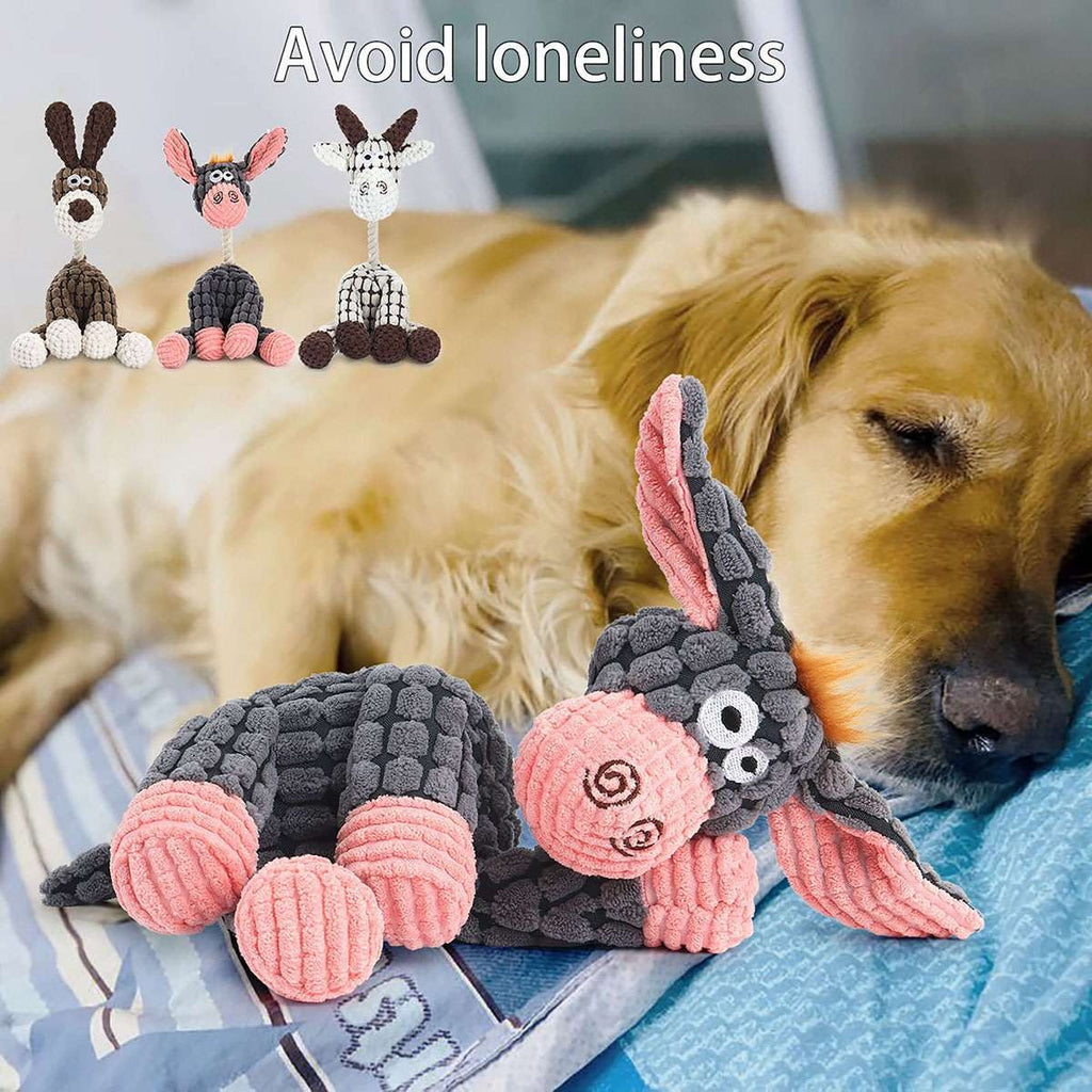 Dog Chew Toy Squeaky Plush Toys Plush for Aggressive Chewers Chew Guard Pet Toys