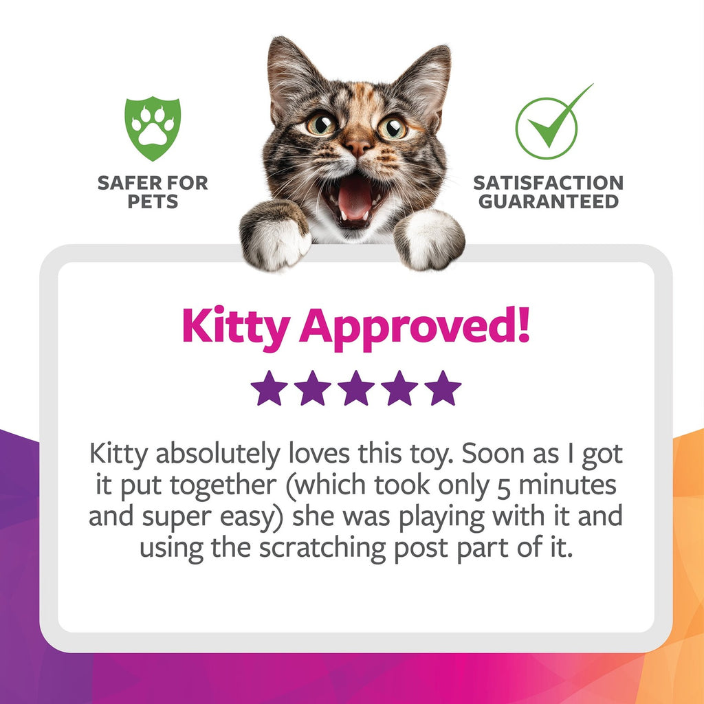 SmartyKat Scratch 'N Spin Cat Toy, Carpet Scratching Post, Interactive Spinning