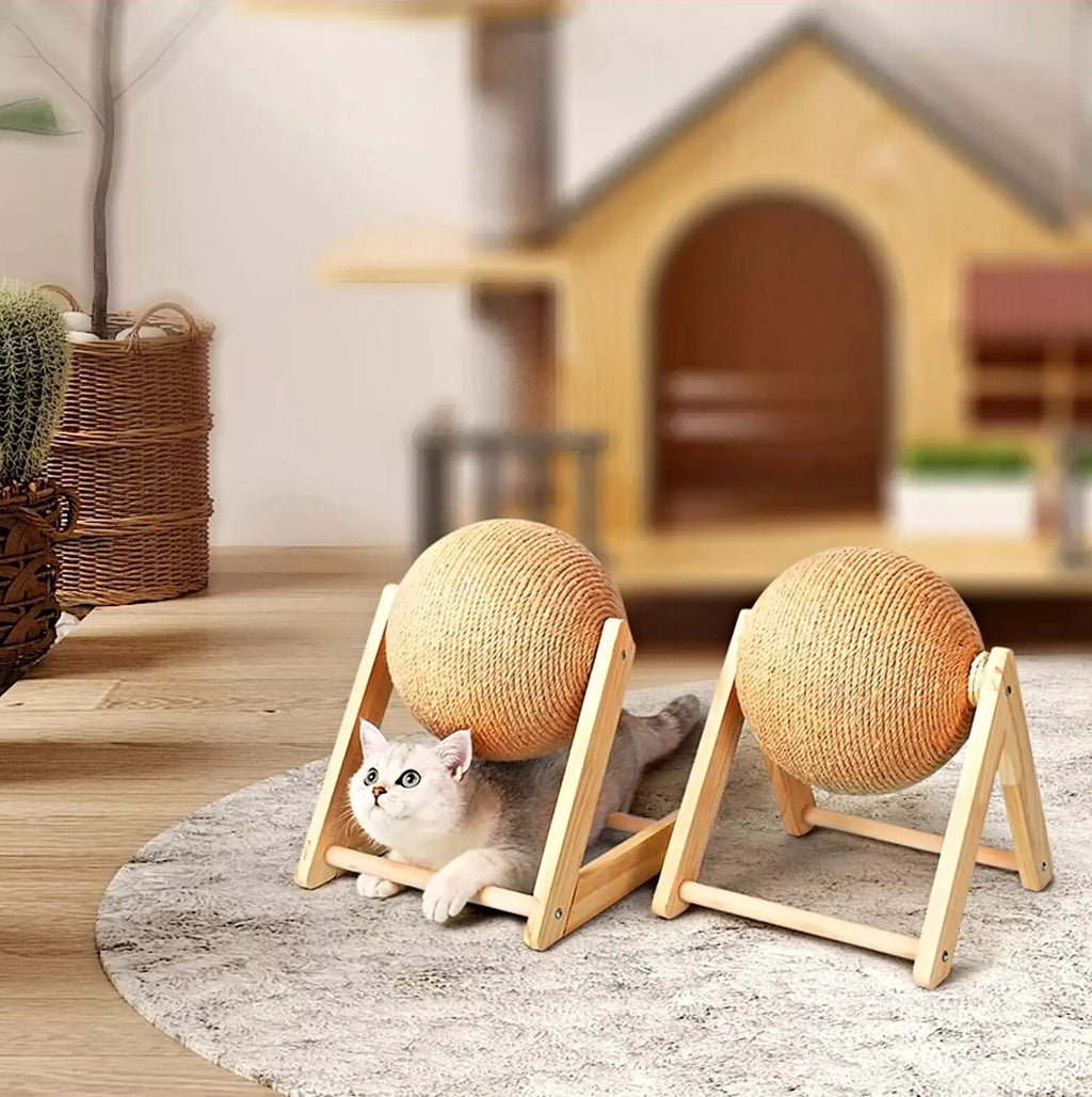 Pet Cat Scratching Ball Kitten Sisal Rope Grinding Paws Claw Interactive Pet Toy