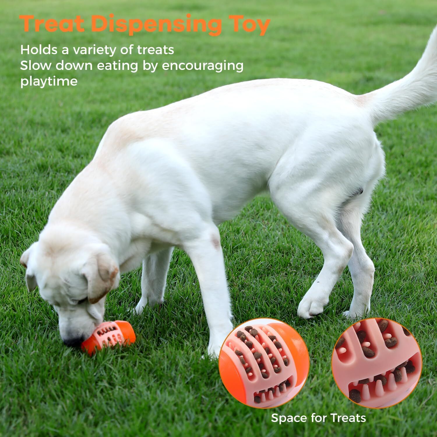 Tikaton Interactive Treat Dispensing Tough Durable Dog Puzzle Toy TrainingFeeder