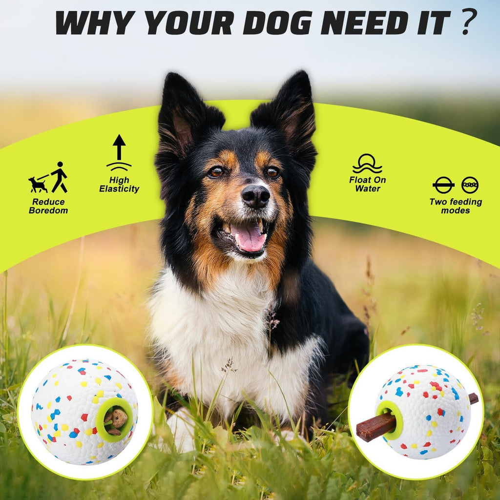 Tikaton Interactive Treat Dispensing Tough Durable Dog Puzzle Toy TrainingFeeder