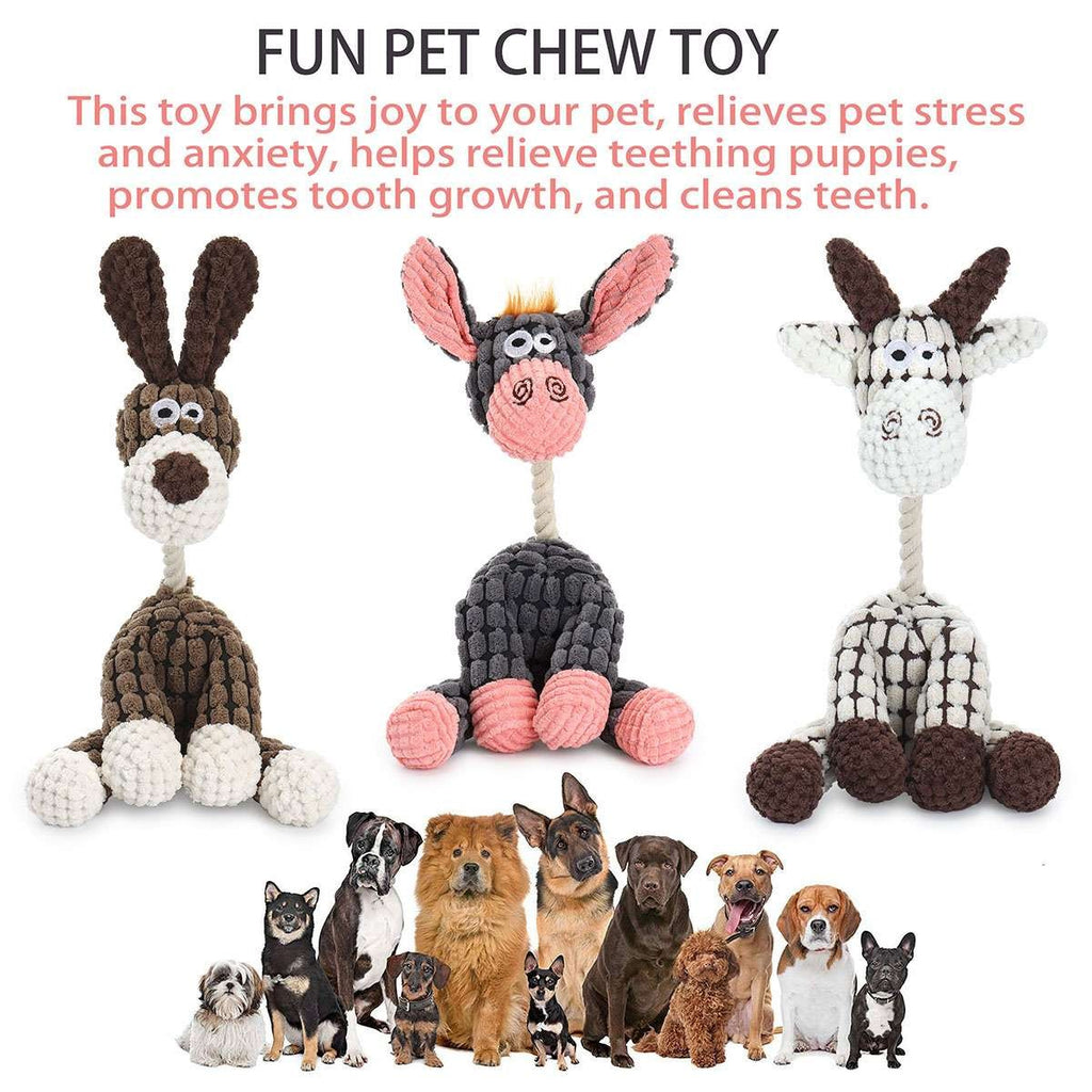 Dog Chew Toy Squeaky Plush Toys Plush for Aggressive Chewers Chew Guard Pet Toys