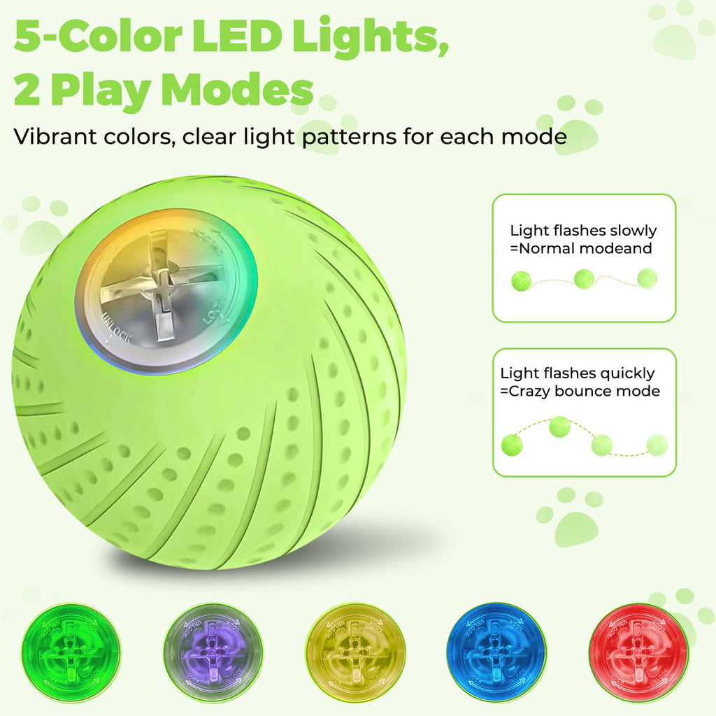 Remote-Controlled Interactive Dog Ball Toy: Silent Motion-Activated