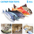 5 Pack Realistic Interactive Fish Cat Kicker Crazy Pet Toy Catnip Toys Gifts