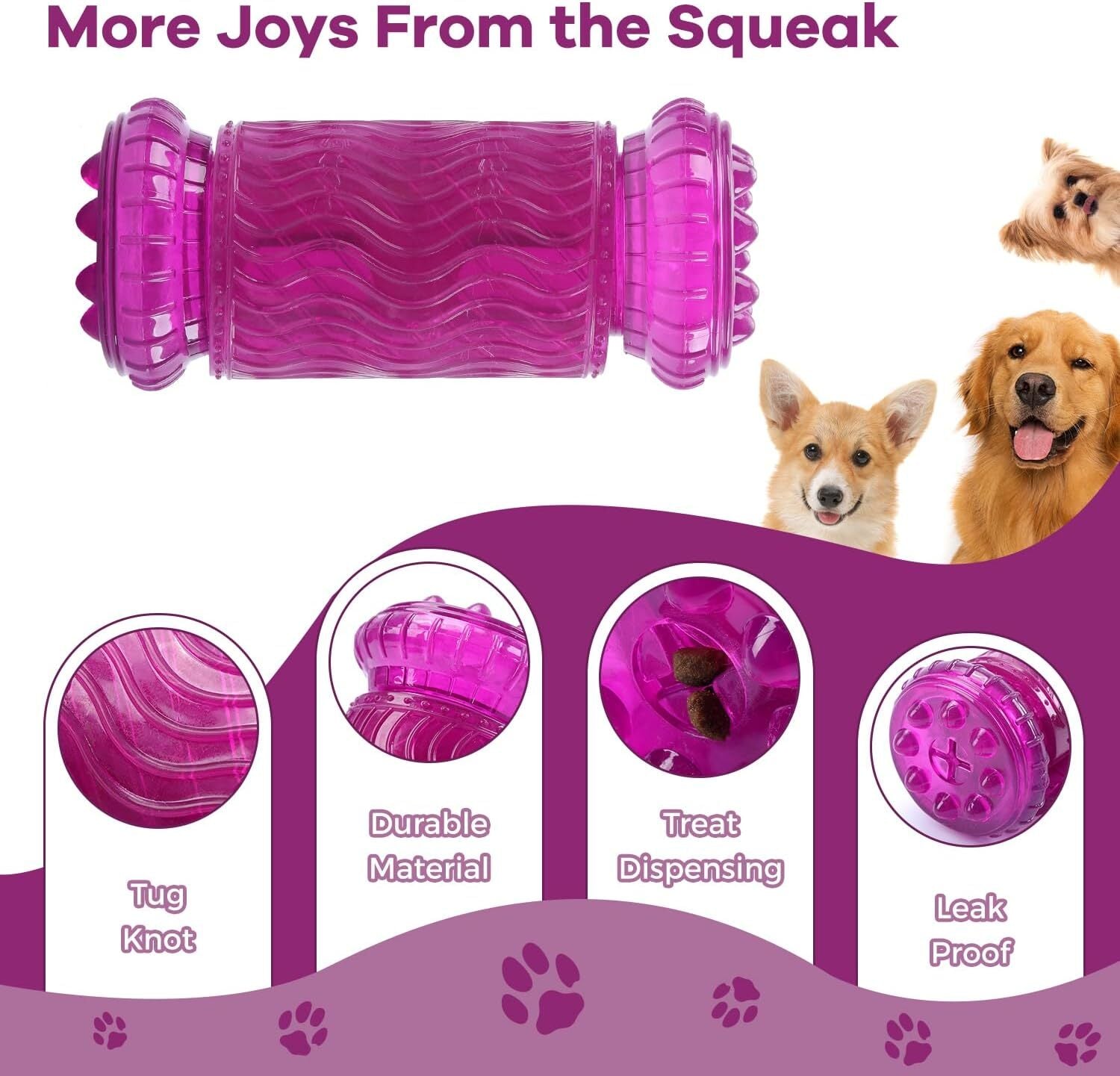 Tikaton Interactive Treat Dispensing Tough Durable Dog Puzzle Toy TrainingFeeder