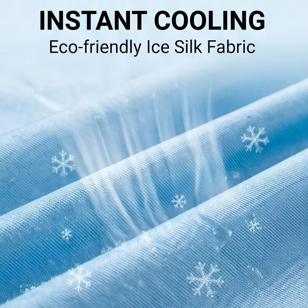 Pet Cooling Mat Ice Silk Breathable Washable Dog Cat Summer Cool Pad Bed S M L
