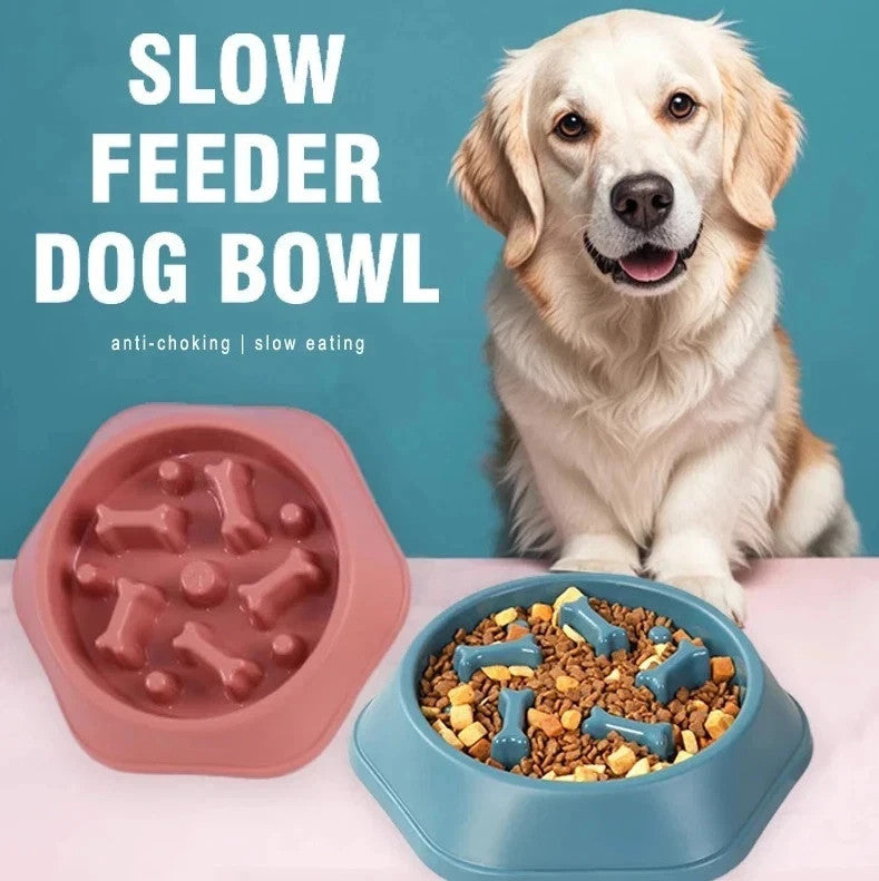 1 pc Slow Feeder Dog Bowl Anti-Slip Puzzle Dish for Small Medium Dogs**