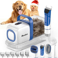 Dog Grooming Kit with Vacuum, 15000Pa Pet Hair Clipper and Shedding Brush, 50dB