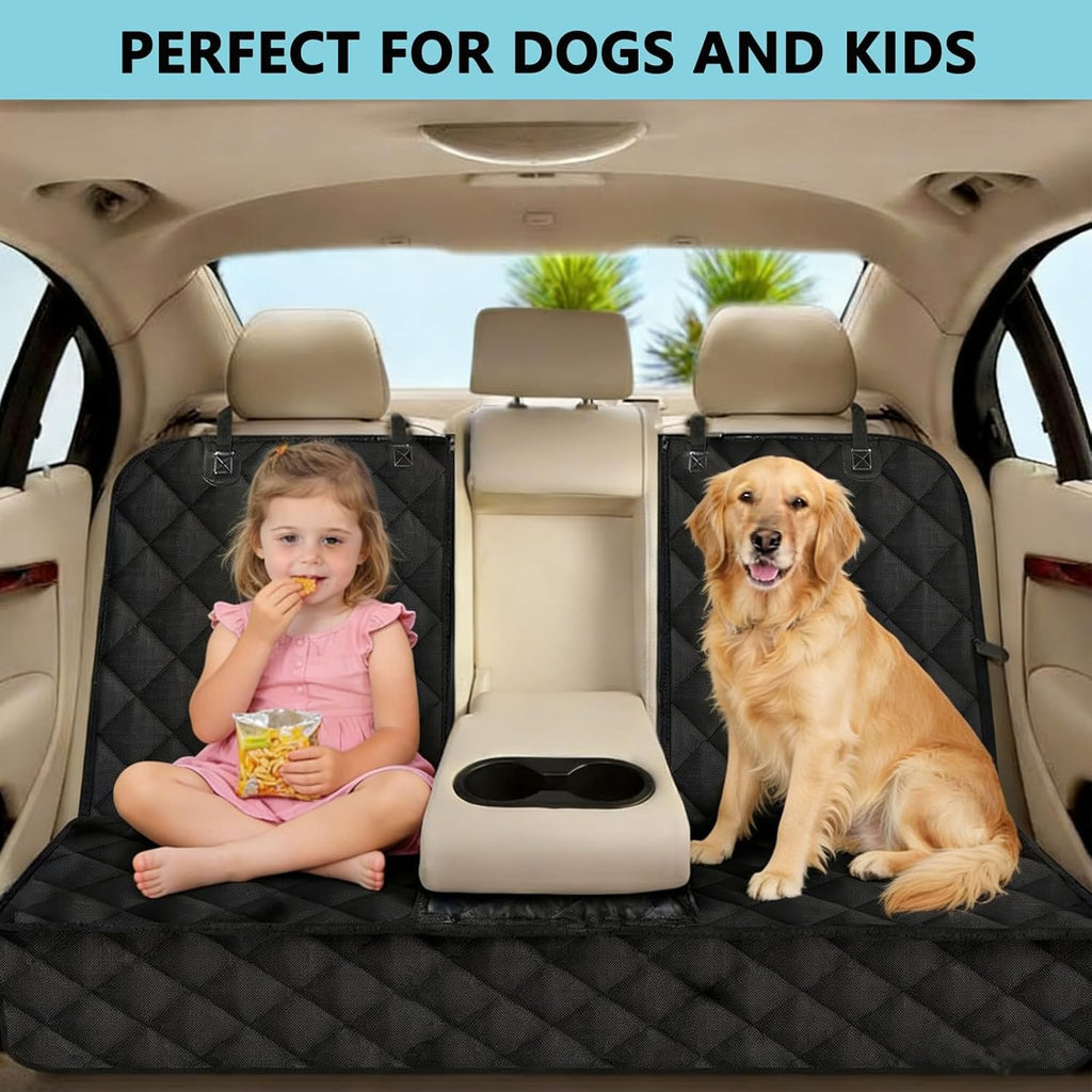 Rear Seat Cover Hammock Waterproof For Dog Pet Car Truck Black Back Mat