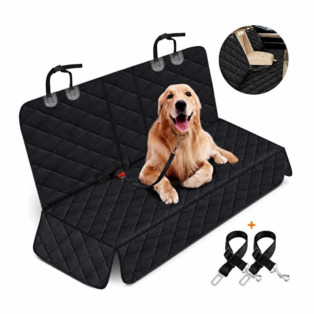 Rear Seat Cover Hammock Waterproof For Dog Pet Car Truck Black Back Mat