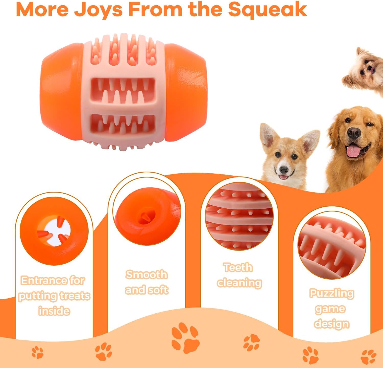 Tikaton Interactive Treat Dispensing Tough Durable Dog Puzzle Toy TrainingFeeder