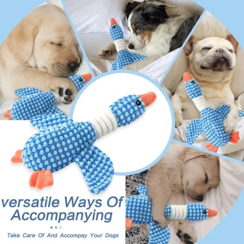 Indestructible Dog Toys for Aggressive Chewers Squeaky Plush Duck Pet Chew Toy