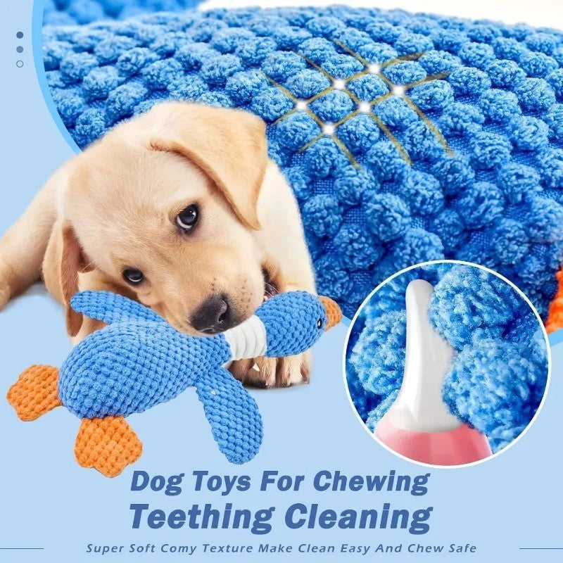 Indestructible Dog Toys for Aggressive Chewers Squeaky Plush Duck Pet Chew Toy