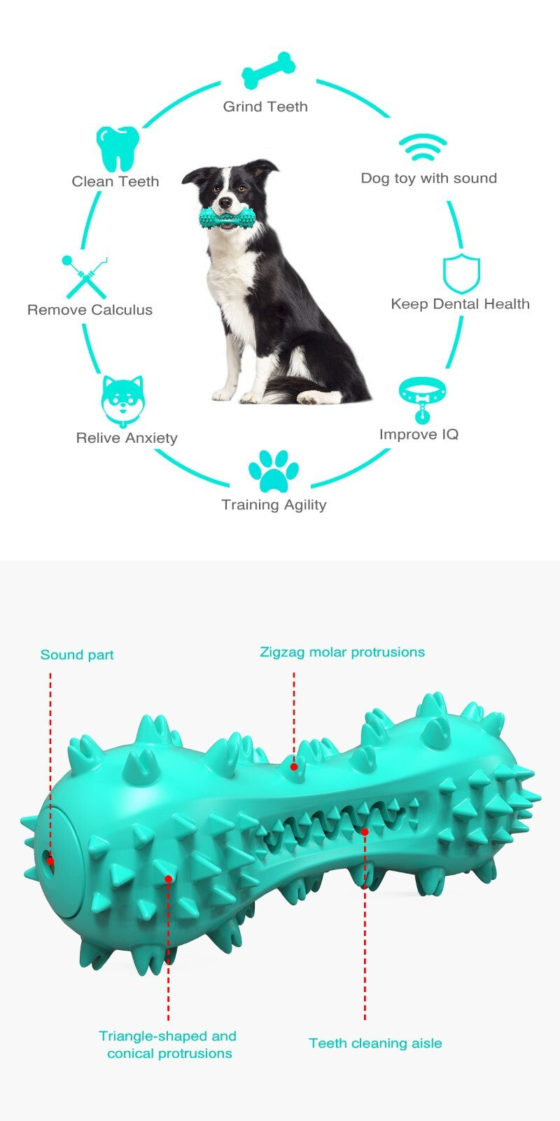 Dog Chew Toys for Aggressive Chewers, Durable Pet Teeth Cleaning Dog Toys