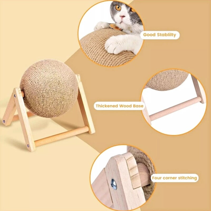 Pet Cat Scratching Ball Kitten Sisal Rope Grinding Paws Claw Interactive Pet Toy