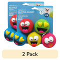 Vibrant Life Playful Buddy Dog Toys Emoticon Extra Small 5 Count Pack of 2